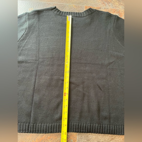 Women’s Panache black Rock &Roll pull over crew Indie goth punk sweater. Medium - Picture 13 of 15